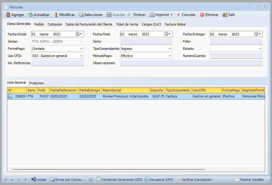 SisVent4 Facturas Facturar Ticket de Venta Base de Conocimientos